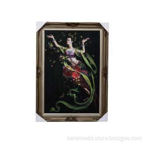 Chinese classical Female Figure oil painting , Framed Art G